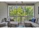 Relaxing screened porch with comfortable seating, offering serene views of the surrounding greenery at 6015 Catalina Dr. # 732, North Myrtle Beach, SC 29582