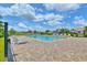 Community pool with lounge chairs and nearby homes is a great place to relax on a sunny day at 631 Rycola Circle, Surfside Beach, SC 29575