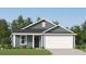 Charming one-story home features a gray exterior, a two-car garage, and manicured front lawn at 6362 Swainson Street Sw, Ocean Isle Beach, NC 28469