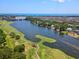 Gorgeous aerial shot of the golf course, waterfront and houses at 95 Sanderling Ave., Georgetown, SC 29440