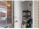 View of the exterior storage area with shelving, accessible from the outside at 100 Lazy Willow Ln. # 103, Myrtle Beach, SC 29588