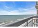 Stunning ocean view from the balcony for a vacation spot at 1012 N Waccamaw Dr. # 1107, Murrells Inlet, SC 29576