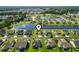A lovely aerial view captures the community with its pristine landscaping and serene water features at 1068 Lizzie Ln., Surfside Beach, SC 29575