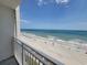 Enjoy stunning views of the beach and ocean from this balcony at 1207 S Ocean Blvd. # 20806, Myrtle Beach, SC 29577