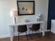 Comfortable office area with a desk, two chairs, stylish decor, and ample lighting at 1207 S Ocean Blvd. # 20806, Myrtle Beach, SC 29577