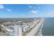 Expansive aerial view capturing the city skyline, coastline, and the ocean extending to the horizon at 1501 S Ocean Blvd. # 351, Myrtle Beach, SC 29577