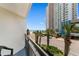 Balcony view of the beach and ocean at 1501 S Ocean Blvd. # 351, Myrtle Beach, SC 29577