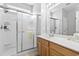 Functional bathroom featuring a shower with glass doors and a single vanity at 1535 Harlow Ct., Myrtle Beach, SC 29579