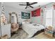 Bright and fun bedroom with unique decor and a large closet at 1535 Harlow Ct., Myrtle Beach, SC 29579