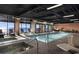 Resort-style indoor pool area with ample lounge seating and ocean views at 201 74Th Ave N Ocean Blvd. # 2627, Myrtle Beach, SC 29572