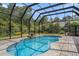 Private in-ground pool surrounded by a screened enclosure and a patio area at 2060 Woodburn Dr., Myrtle Beach, SC 29579