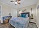 Comfortable bedroom offers a queen bed, soft lighting, and beach-themed decor for relaxation at 207 N Ocean Blvd. # 342, North Myrtle Beach, SC 29582