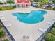 Aerial view showcasing a pool with lounge chairs and a shaded pavilion, perfect for relaxation at 2487 Windmill Way, Myrtle Beach, SC 29579