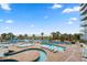 Beautiful aerial view of the pools, landscaping, and beach access at 300 N Ocean Blvd. # 122, North Myrtle Beach, SC 29582