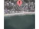 Aerial view of the location near the beach on the corner of South Oak St. and S Ocean Blvd at 403 6Th Ave. S, Myrtle Beach, SC 29577