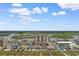 Aerial view of the neighborhood of waterfront homes at 4103 N Ocean Blvd. # 707, North Myrtle Beach, SC 29582
