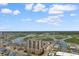 Aerial view of the condominium building with a water view at 4103 N Ocean Blvd. # 707, North Myrtle Beach, SC 29582