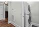 Convenient laundry area with stacked washer and dryer for efficient use of space at 433 Saint Julian Ln., Myrtle Beach, SC 29579