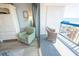 Inviting balcony with comfortable seating and a scenic view of the ocean at 5511 Ocean Blvd. N # 805, Myrtle Beach, SC 29577