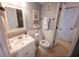 Well-lit bathroom with a clean vanity and tiled flooring at 5511 Ocean Blvd. N # 805, Myrtle Beach, SC 29577