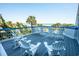 Outdoor ocean view deck with Adirondack chairs provides ample seating at 5511 Ocean Blvd. N # 805, Myrtle Beach, SC 29577
