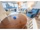 Open-concept dining area with seating for four, beach views, and comfortable furnishings at 5511 Ocean Blvd. N # 805, Myrtle Beach, SC 29577