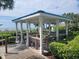 Enjoy the beach view from this spacious gazebo with seating at 5511 Ocean Blvd. N # 805, Myrtle Beach, SC 29577