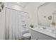 Bright bathroom with a shower-tub combination, vanity, and coordinated white decor at 563 Sea Sparrow St. # 563, Myrtle Beach, SC 29588