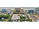 Aerial view of a resort with a parking garage and proximity to shopping and the beach at 6900 N Ocean Blvd. # 915, Myrtle Beach, SC 29572
