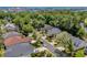 Expansive aerial view of a peaceful neighborhood with tree-lined streets and well-maintained homes near the ocean at 816 Morrall Dr., North Myrtle Beach, SC 29582