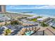 High angle shot of buildings and parking area near the ocean at 9661 Shore Dr. # B7-29, Myrtle Beach, SC 29572