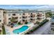 Aerial view of condo complex showing pool and surrounding area at 9661 Shore Dr. # B7-29, Myrtle Beach, SC 29572