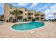 Beautiful condo complex pool with comfortable lounge chairs and a lovely sun deck at 9661 Shore Dr. # B7-29, Myrtle Beach, SC 29572