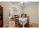 Inviting dining room featuring wood floors, traditional furnishings, and plenty of natural light for comfortable Gathering meals at 971A Mcnabb Rd., Loris, SC 29569