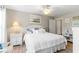 Relaxing bedroom with a ceiling fan, nautical décor, and plenty of light at 9776 Leyland Dr. # 2, Myrtle Beach, SC 29572