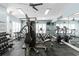 Well-equipped fitness center with weights, machines, treadmills, televisions and ceiling fans at 9776 Leyland Dr. # 2, Myrtle Beach, SC 29572