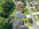 Aerial view of the home showing the rear yard and screened in porch at 110 Ashworth Dr., Little River, SC 29566