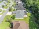Aerial view of a home showing the rear of the property with a screened in patio at 110 Ashworth Dr., Little River, SC 29566