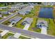 Beautiful aerial view of homes, landscaping, and a serene pond in a well-maintained neighborhood at 115 Spring Wheat Way, Conway, SC 29527