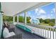 Covered outdoor balcony with chairs and a view of the neighborhood at 17 Trigger Fish Ln., Murrells Inlet, SC 29576