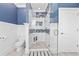 Tiled shower with glass door, features mosaic tile accents and modern fixtures at 17 Trigger Fish Ln., Murrells Inlet, SC 29576