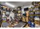Organized storage room with ample shelving, exercise equipment, and overhead lighting at 1737 24Th Ave. N, North Myrtle Beach, SC 29582