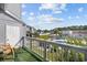 Second story outdoor deck view of a community pool at 1890 Colony Dr. # 17L, Surfside Beach, SC 29575