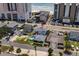 Aerial view of property near the beach with pool, parking and close proximity to tourist attractions at 2006 S Ocean Blvd., North Myrtle Beach, SC 29582