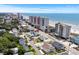 Aerial view of property close to the beach with city and ocean views at 2006 S Ocean Blvd., North Myrtle Beach, SC 29582