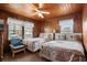 Charming bedroom with two twin beds, wood paneling, ceiling fan, and two sunny windows at 2006 S Ocean Blvd., North Myrtle Beach, SC 29582