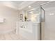 Bathroom featuring tile floors, a shower with glass doors, and a large tub at 2180 Waterview Dr. # 1036, North Myrtle Beach, SC 29582