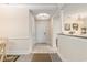 Charming foyer boasts neutral paint, tile flooring, and decorative lighting at 2180 Waterview Dr. # 1036, North Myrtle Beach, SC 29582