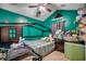 Cozy bedroom with unique bed frame, bright walls, and plush toys at 2461 Summerhaven Loop, Conway, SC 29527