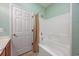 Clean bathroom with a white shower-tub combination and neutral wall color at 265 Connemara Dr. # D, Myrtle Beach, SC 29579